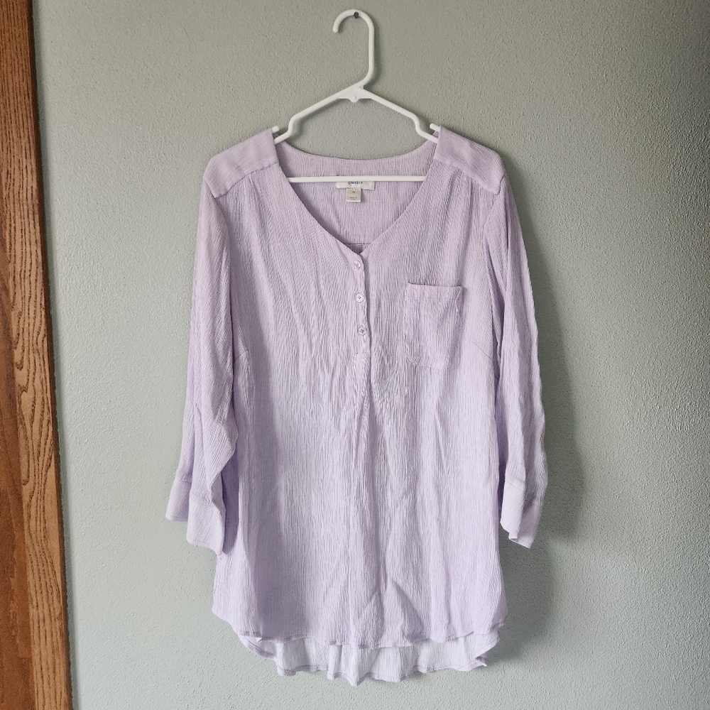 CJ Banks Women's Lavender Top